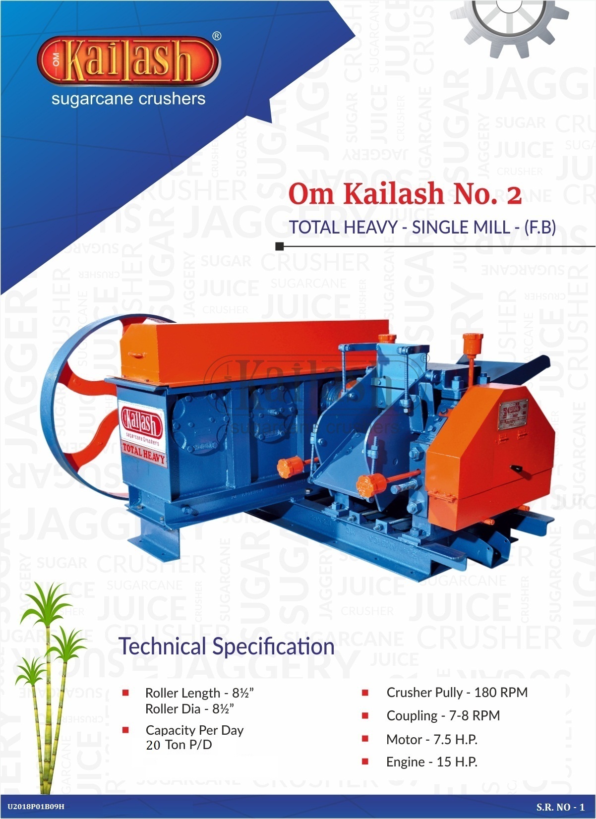 SUGARCANE CRUSHER 20 TCD